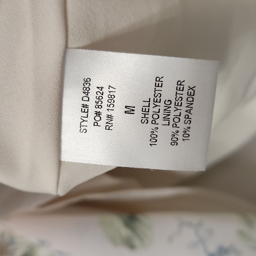 Altar'd State Fern Floral Mini Dress Ivory Blue Babydoll Puff Sleeve Cottagecore - Picture 13 of 14
